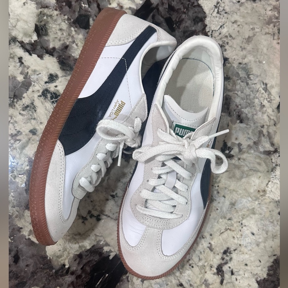 Puma Super Liga OG Retro White and Black Sneakers Sz 7.5 men’s or 8.5 women’s - Picture 7 of 8